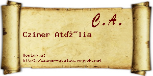 Cziner Atália névjegykártya